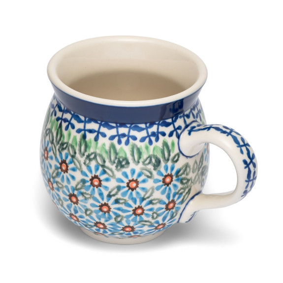 kubek baryłka ręcznie robiony z uchem 330 ml Ceramika Artystyczna Bolesławiec