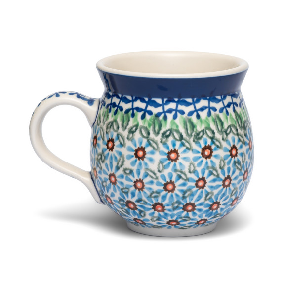 kubek baryłka ręcznie robiony z uchem 330 ml Ceramika Artystyczna Bolesławiec 2